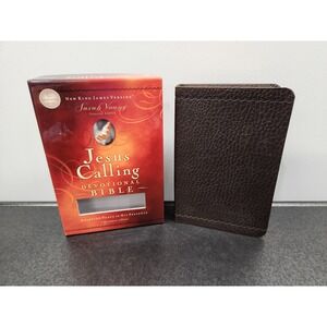 Thomas Nelson Jesus Calling Devotional Bible NKJV Espresso Leathersoft ~ NEW